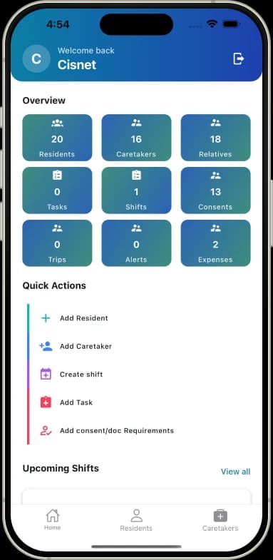 Kalu Care app screen
